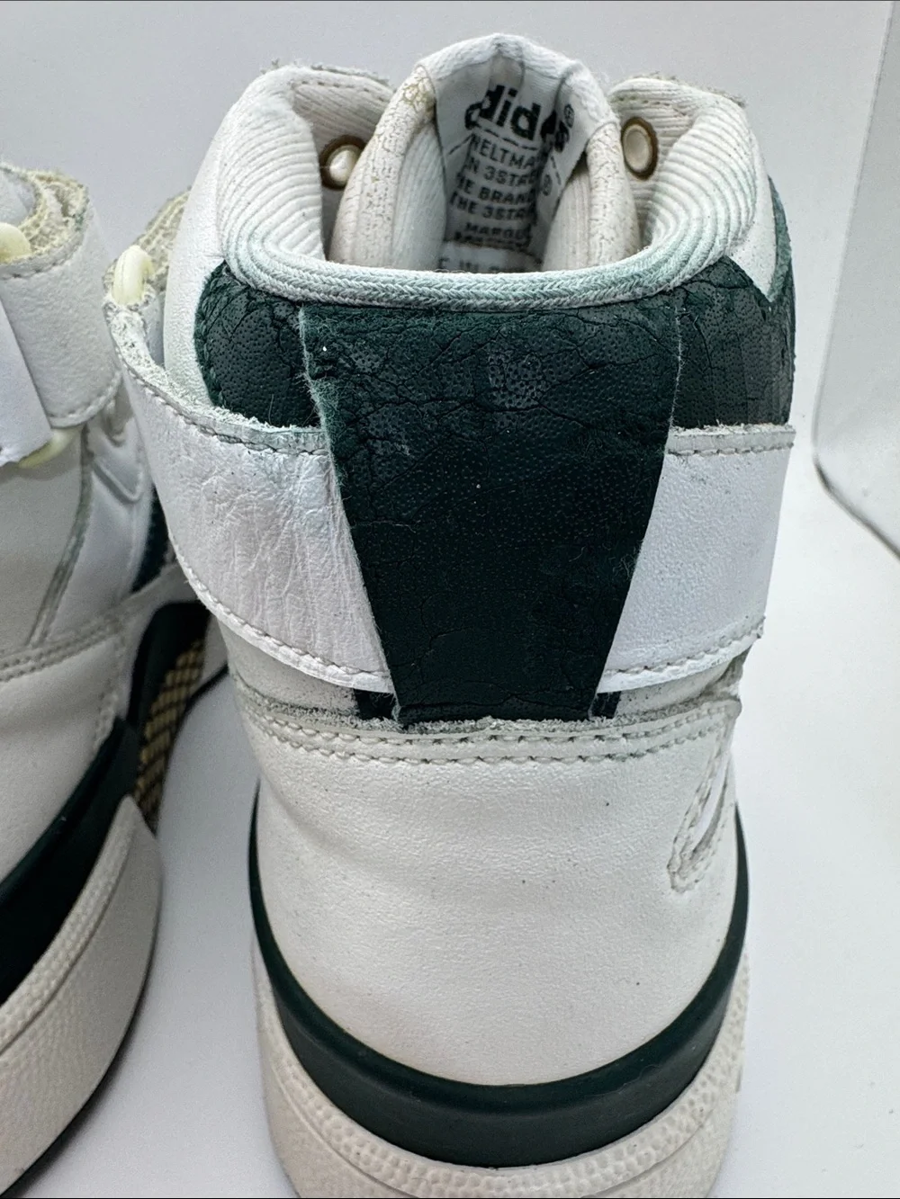 Vintage Retro 2002 Adidas Forum 84 Green & White Shoes Size 8.5 US
